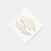 SImple Elegant  Chic Gold Wedding Custom Servetten (Hoek)