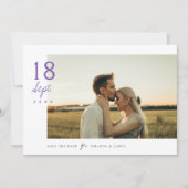 Simple Elegant Chic Photo Wedding Save the Date Kaart (Voorkant)