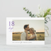 Simple Elegant Chic Photo Wedding Save the Date Kaart (Staand voorkant)