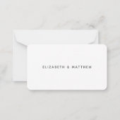 Simple Elegant Chic Wedding Meal Option RSVP Notitiekaartje (Achterkant)