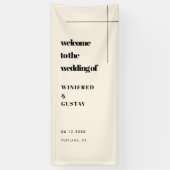 Simple Elegant & Chic Welcome to our Wedding Spandoek (Verticaal)