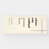 Simple Elegant & Chic Welcome to our Wedding Spandoek (Horizontaal)