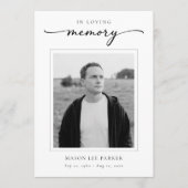 Simple Elegant Christian Funeral Memorial Photo Programmakaart (Voorkant)