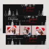 Simple Elegant Christmas Pin Tree Photo Card Feestdagenkaart (Voorkant / Achterkant)