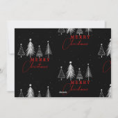 Simple Elegant Christmas Pin Tree Photo Card Feestdagenkaart (Achterkant)