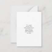 Simple Elegant Christmas Pine Tree Black Mini Notitiekaartje (Achterkant)