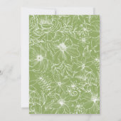 Simple Elegant Citrus Green Floral Garden Wedding Kaart (Achterkant)