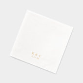 Simple Elegant Classy Modern Wedding Gold Folie Servetten (Links)