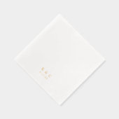 Simple Elegant Classy Modern Wedding Gold Folie Servetten (Rechts)