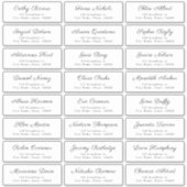 Simple Elegant Classy Script Guest Address Labels (Voorkant)