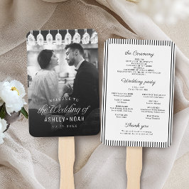 Simple Elegant Classy Script Photo Wedding Program Handwaaier
