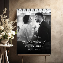 Simple Elegant Classy Script Photo Wedding Welcome