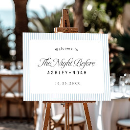 Simple Elegant Classy Script Rehearsal Dinner Sign