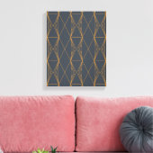 Simple, elegant, cool, trendy line graphic pattern canvas afdruk (Insitu (Woonkamer))