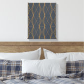 Simple, elegant, cool, trendy line graphic pattern canvas afdruk (Insitu (Slaapkamer))