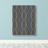 Simple, elegant, cool, trendy line graphic pattern canvas afdruk (Insitu (Houten vloer))