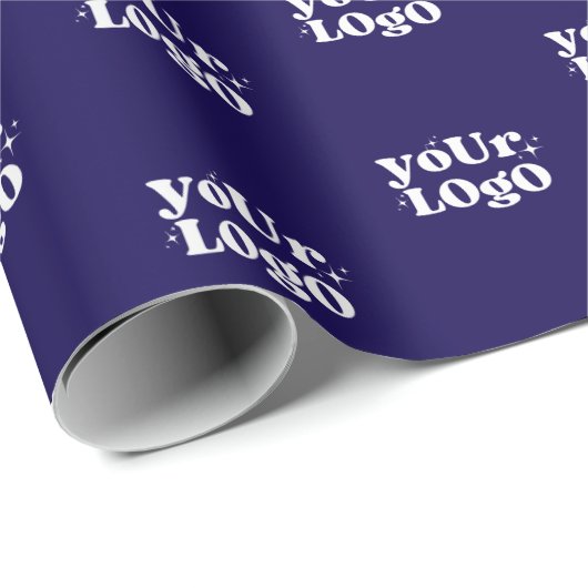 Simple Elegant Custom Logo Here Company Cadeaupapier (Rol Hoek)