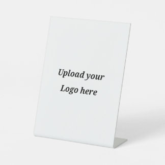 Simple elegant custom logo here company reclamebord met voetstuk