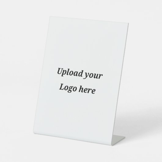 Simple elegant custom logo here company       reclamebord met voetstuk (Voorkant)