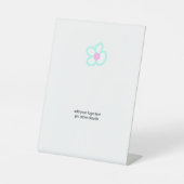 Simple elegant custom logo here company reclamebord met voetstuk (Voorkant)