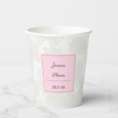 Simple Elegant Custom Name Bridal Shower Papieren Bekers (Voorkant)