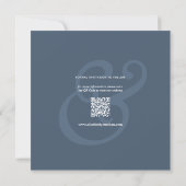 Simple Elegant Dusty Blue Ampersand Photo Wedding Save The Date (Achterkant)