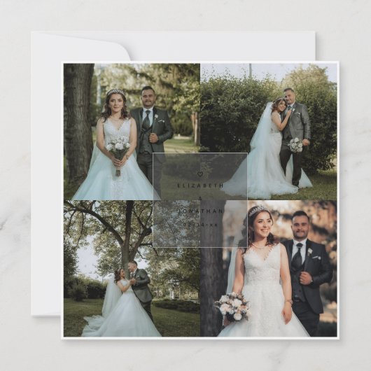 Simple Elegant Dusty Blue Ampersand Photo Wedding Save The Date (Voorkant)