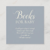 Simple Elegant Dusty Blue Books for Baby Informatiekaartje (Voorkant)