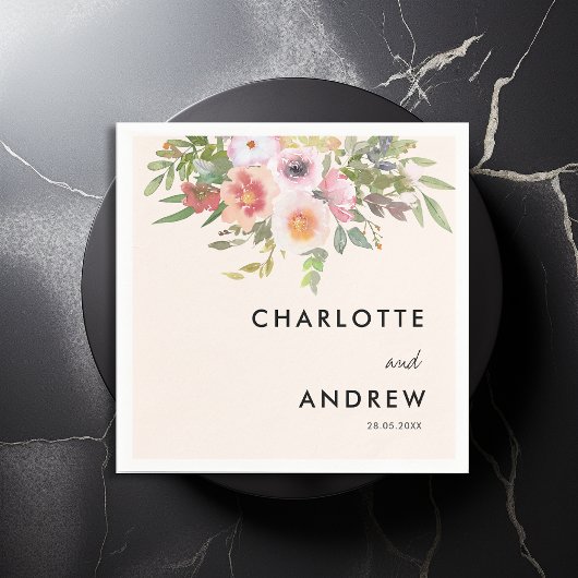 Simple, elegant eucalyptus, flowers servet