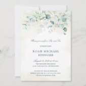 Simple Elegant Eucalyptus Greenery Sip and See Kaart (Voorkant)