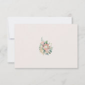 Simple Elegant Eucalyptus Pampas Grass Protea RSVP Kaartje (Achterkant)