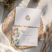 Simple Elegant Eucalyptus Pampas Grass Protea RSVP Kaartje