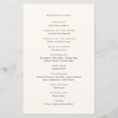 Simple Elegant Fall Leaves Wedding Program (Achterkant)