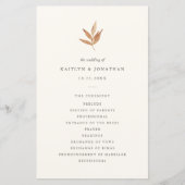 Simple Elegant Fall Leaves Wedding Program (Voorkant)