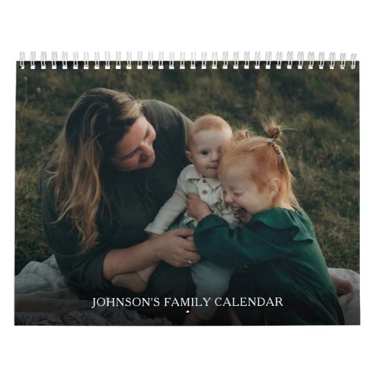 Simple Elegant Family Photo Kalender (Hoes)