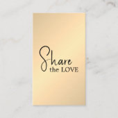 Simple Elegant Faux Gold Black Salon Aanbevelingskaartje (Voorkant)