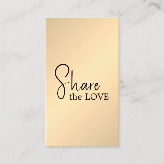 Simple Elegant Faux Gold Black Salon Aanbevelingskaartje (Voorkant)