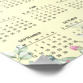 Simple Elegant Floral Botanical 2026 Calendar |  Poster (Hoek)