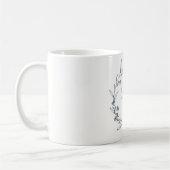 Simple Elegant Floral Laurel Wreate Monogram Koffiemok (Links)