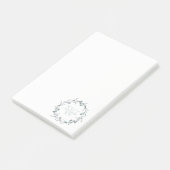 Simple Elegant Floral Laurel Wreate Monogram Post-it® Notes (Schuin)