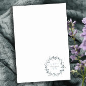 Simple Elegant Floral Laurel Wreate Monogram Post-it® Notes