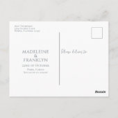 Simple Elegant Floral Photo Dusty Blue Greenery Briefkaart (Achterkant)