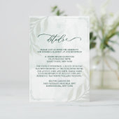 Simple Elegant Floral Wedding Enclosure Card Informatiekaartje (Staand voorkant)