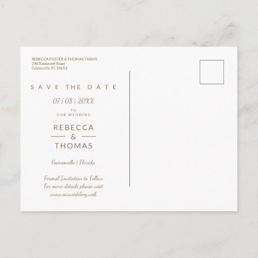 Simple Elegant Four Photos Couple in Love Aankondigingskaart (Achterkant)