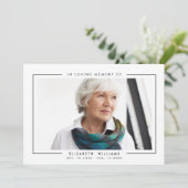 Simple Elegant Funeral Photo Programmakaart (Staand voorkant)