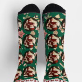 Simple Elegant Funny Christmas Family Photo Sokken (Top)