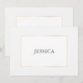 Simple Elegant Gold Bridesmaid-conceptkaart Save The Date (Voorkant / Achterkant)