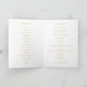 Simple Elegant Gold Folded Wedding Program Programma (Binnen)