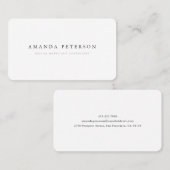 Simple Elegant Gold Grey-visitekaartje Visitekaartje (Voorkant / Achterkant)