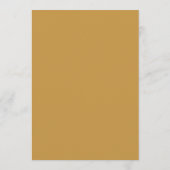 Simple Elegant Gold Monogram Wedding Menu Card (Achterkant)